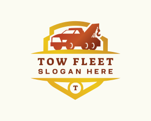 Tow Truck Transport logo design