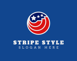 Red Stripes Stars logo design