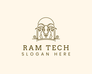 Ram Goat Sheep logo design