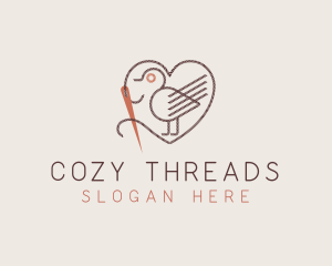 Bird Needle Thread Tailoring logo design