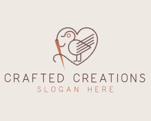 Bird Needle Thread Tailoring logo design