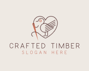 Bird Needle Thread Tailoring logo design