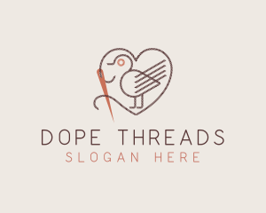 Bird Needle Thread Tailoring logo design