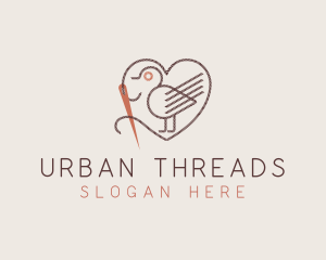 Bird Needle Thread Tailoring logo design