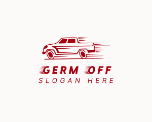 Red Pickup Truck logo design