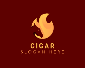 Fire Burning Horse logo design