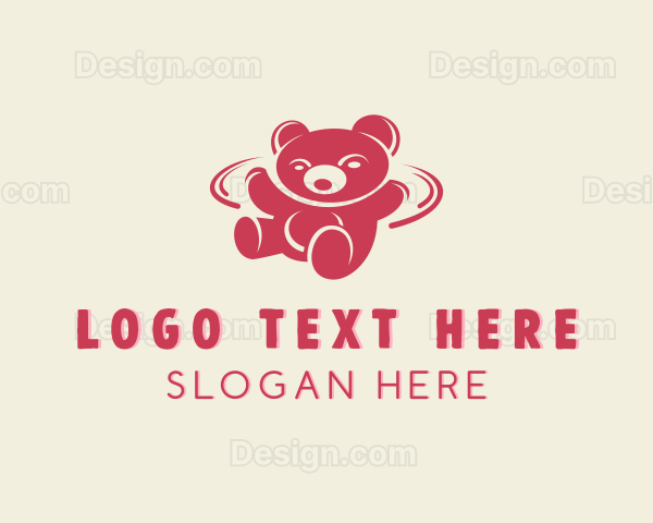 Swoosh Teddy Bear Logo