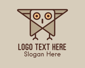 Geometric Flying Owl  logo