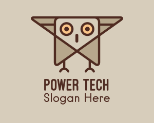 Geometric Flying Owl  logo