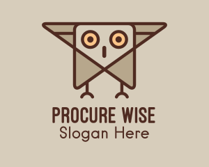 Geometric Flying Owl  logo design