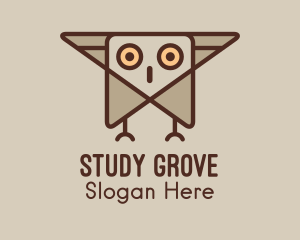 Geometric Flying Owl  logo