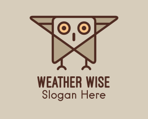 Geometric Flying Owl  logo design