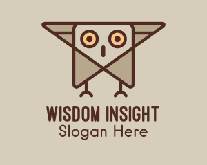 Geometric Flying Owl  logo design