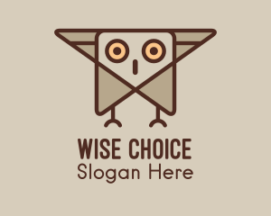 Geometric Flying Owl  logo design