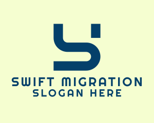 Modern Tech Letter S logo design