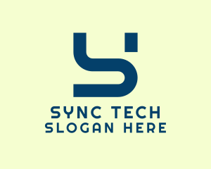 Modern Tech Letter S logo design