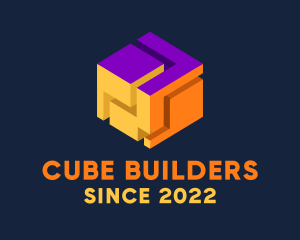 Multicolor Advertising Firm Cube logo design