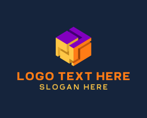 Multicolor Advertising Firm Cube logo