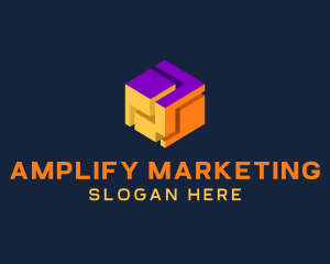 Multicolor Advertising Firm Cube logo