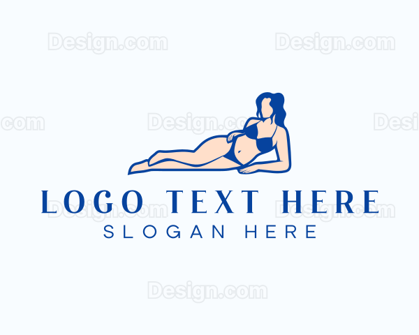 Sexy Woman Bikini Logo