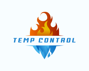 Hot Fire Ice Thermostat logo design