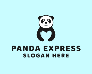 Panda Dental Tooth logo design