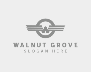 Vintage W Wing logo design