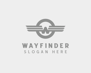 Vintage W Wing logo design