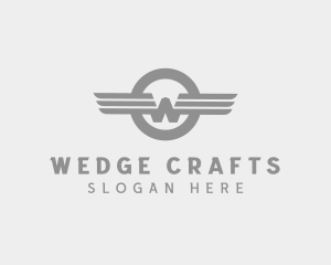 Vintage W Wing logo design