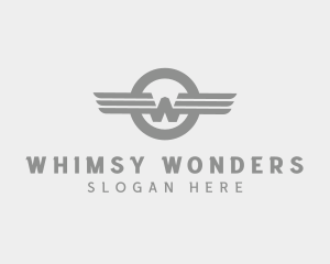 Vintage W Wing logo design