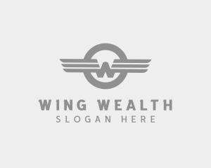 Vintage W Wing logo design