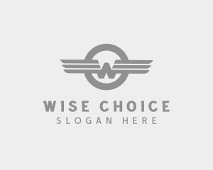 Vintage W Wing logo design