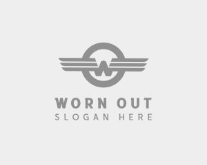 Vintage W Wing logo design