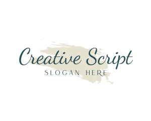 Elegant Script Watercolor logo design