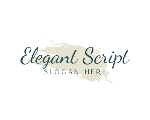 Elegant Script Watercolor logo design