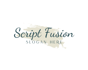 Elegant Script Watercolor logo