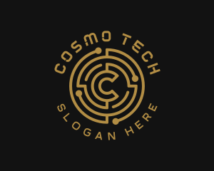 Tech Crypto Letter C logo design