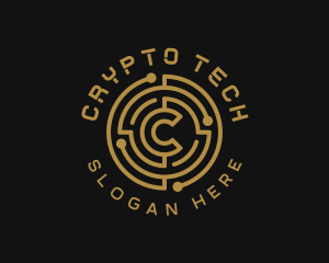 Tech Crypto Letter C logo design