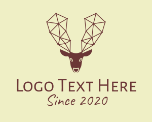 Geometric Brown Reindeer logo