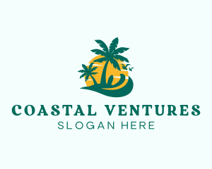 Tropical Tree Beach logo design