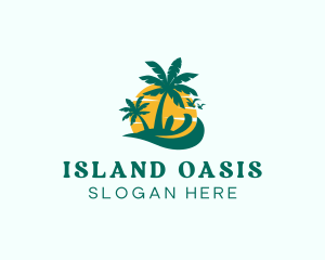 Tropical Tree Beach logo design