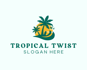 Tropical Tree Beach logo design