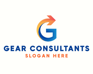 Consulting Business Arrow Letter G logo design