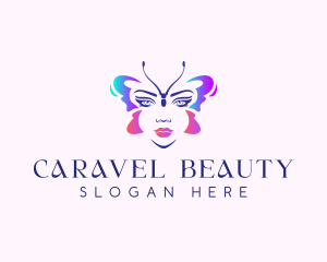 Lady Beauty Butterfly  logo design