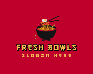 Oriental Food Ramen logo design