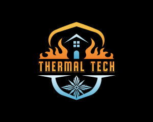 Thermal Heating Air Conditioning logo design