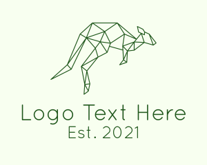 Geometric Kangaroo Animal  logo