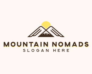 Sun Mountain Climbing  logo design