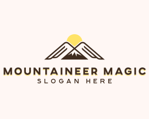 Sun Mountain Climbing  logo design