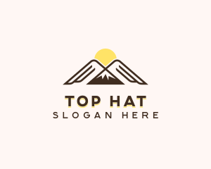 Sun Mountain Climbing  logo design